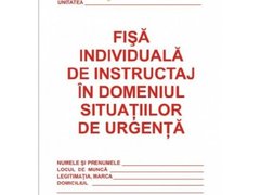 Fisa individuala de instructaj pentru prevenirea si stingerea incendiilor personalizata